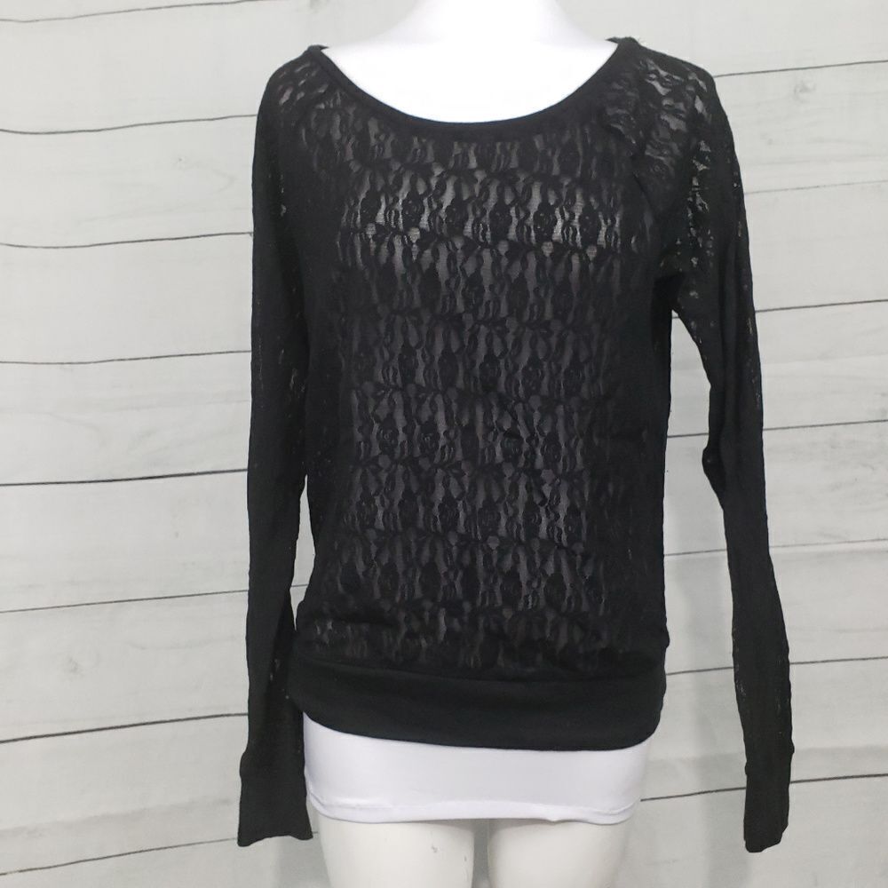 Victoria's Secret PINK lace long sleeve top small